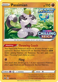 SWSH Black Star Promos Passimian Pokémon card